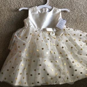 New with tags! Gold and ivory dress.